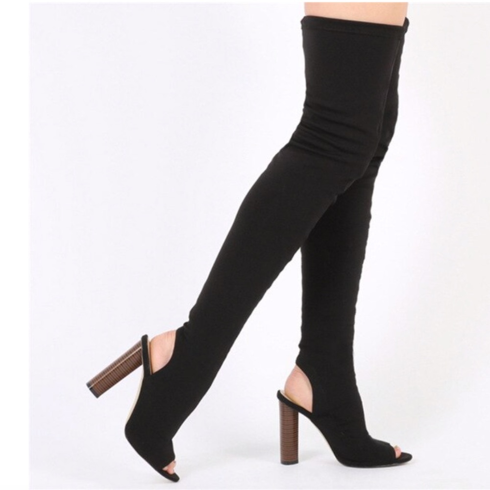 Knee High Fabric Boots